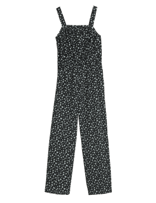 

Girls M&S Collection Floral Jumpsuit (6-16 Yrs) - Black Mix, Black Mix