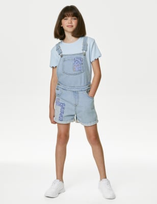 Denim Patchwork Dungarees (6-16 Yrs)