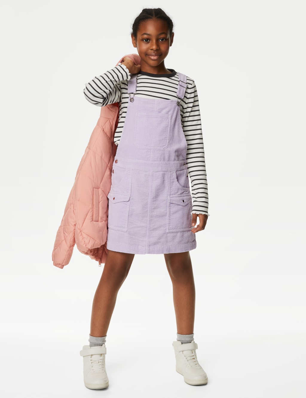 2pc Cotton Rich Striped Pinafore Outfit (6-16 Yrs) image 1