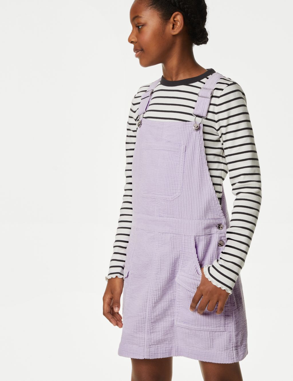 2pc Cotton Rich Striped Pinafore Outfit (6-16 Yrs) image 3