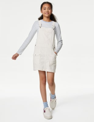 

Girls M&S Collection 2pc Cotton Rich Striped Pinafore Outfit (6-16 Yrs) - Ivory, Ivory