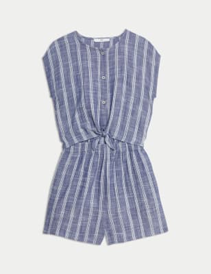 Cotton Rich Striped Playsuit (6-16 Yrs)