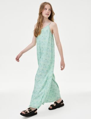 M&S Girls Jumpsuit (6-16 Yrs) - 7-8 Y - Green Mix, Green Mix