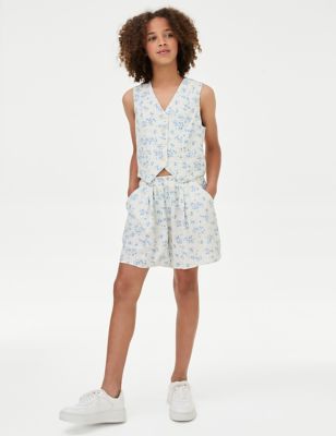 

Girls M&S Collection Waistcoat and Shorts Outfit (6-16 Yrs) - Ivory Mix, Ivory Mix