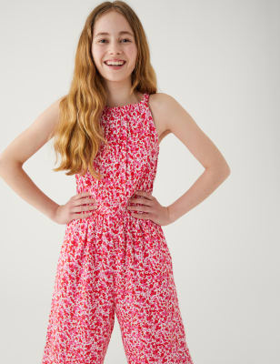 

Girls M&S Collection Floral Jumpsuit (6-16 Yrs) - Pink Mix, Pink Mix