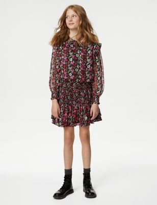 Floral Top & Bottom Skirt (6-16 Yrs)