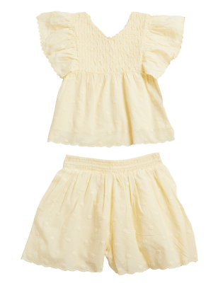 

M&S Collection Outfit (Oberteil und Hose) aus reiner Baumwolle (6-16 J.) - Yellow, Yellow