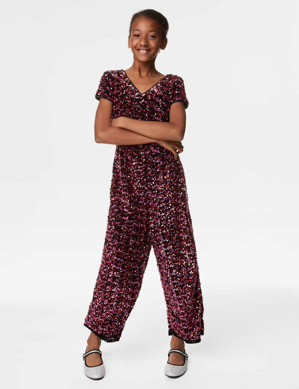 Sequin Wide Leg Jumpsuit (6-16 Yrs) image 1