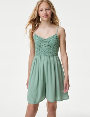 

Girls M&S Collection Knitted Playsuit (6-16 Yrs) - Green, Green