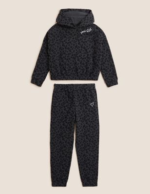 M&S Girls 2pc Cotton Rich Animal Top & Bottom Outfit (6-16 Yrs)