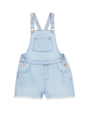 

M&S Collection Bestickte Denim-Latzhose (6-16 J.) - Light Denim, Light Denim