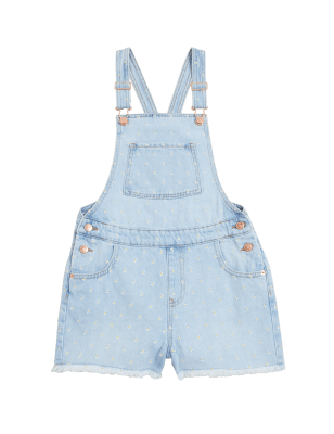 

Girls M&S Collection Denim Embroidered Dungarees (6 - 16 Yrs) - Light Denim, Light Denim