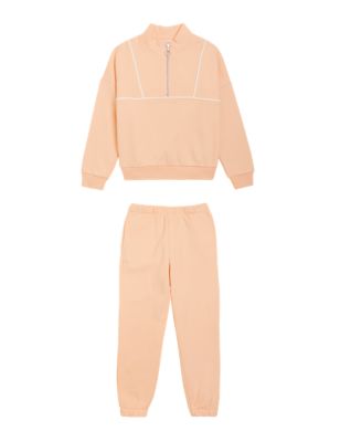

Girls M&S Collection Cotton Rich Top & Bottom Outfit (6-16 Yrs) - Coral, Coral