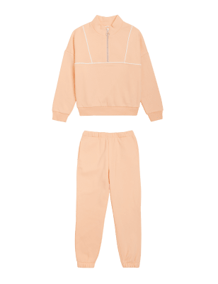 

Girls M&S Collection Cotton Rich Top & Bottom Outfit (6-16 Yrs) - Coral, Coral