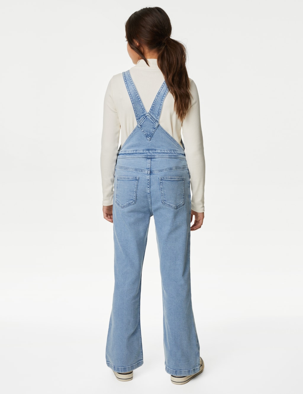 Denim Flared Dungarees (6-16 Yrs) image 4