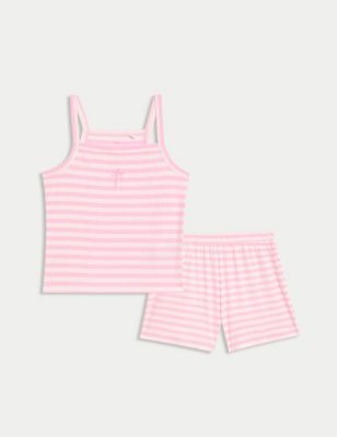

Girls M&S Collection Cotton Rich Ribbed Top & Bottom Outfit (6-16 Yrs) - Pink Mix, Pink Mix