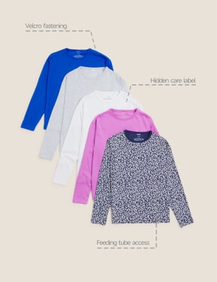 

Girls M&S Collection 5pk Adaptive Pure Cotton Tops (2-16 Yrs) - Multi, Multi