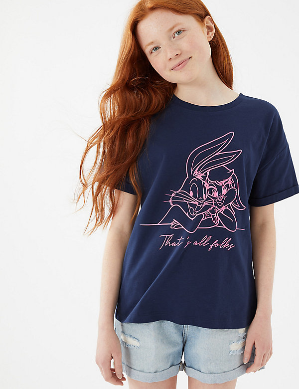 Zuiver katoenen T-shirt met Looney Tunes™-motief (6-16 jaar) - BE