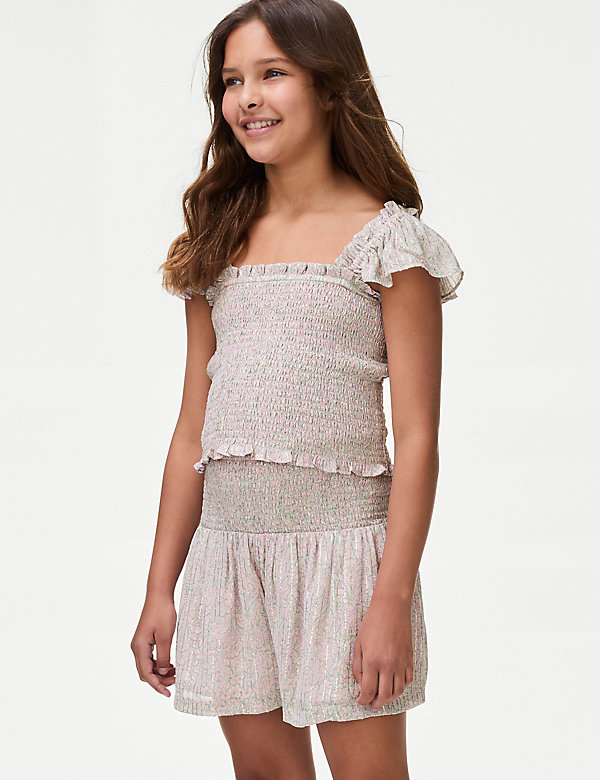 Sparkly Shirred Top (6-16 Yrs) - AT