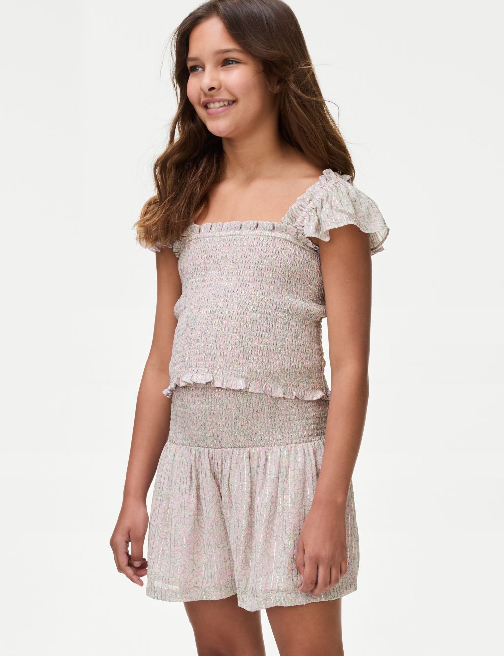 Sparkly Shirred Top (6-16 Yrs)