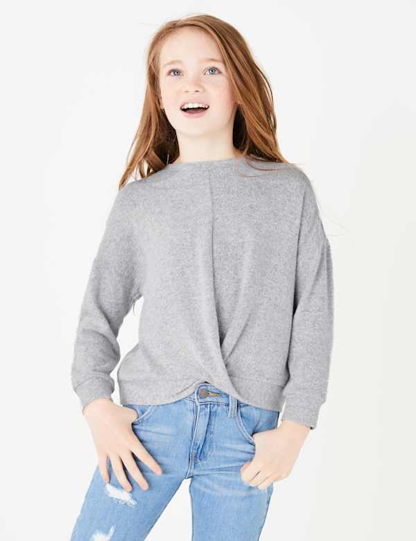 Twist Front Sweatshirt (6-16 Yrs)