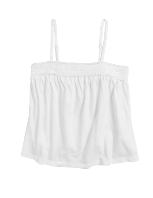 

M&S Collection Top de croché 100% algodón (6-16 años) - White, White