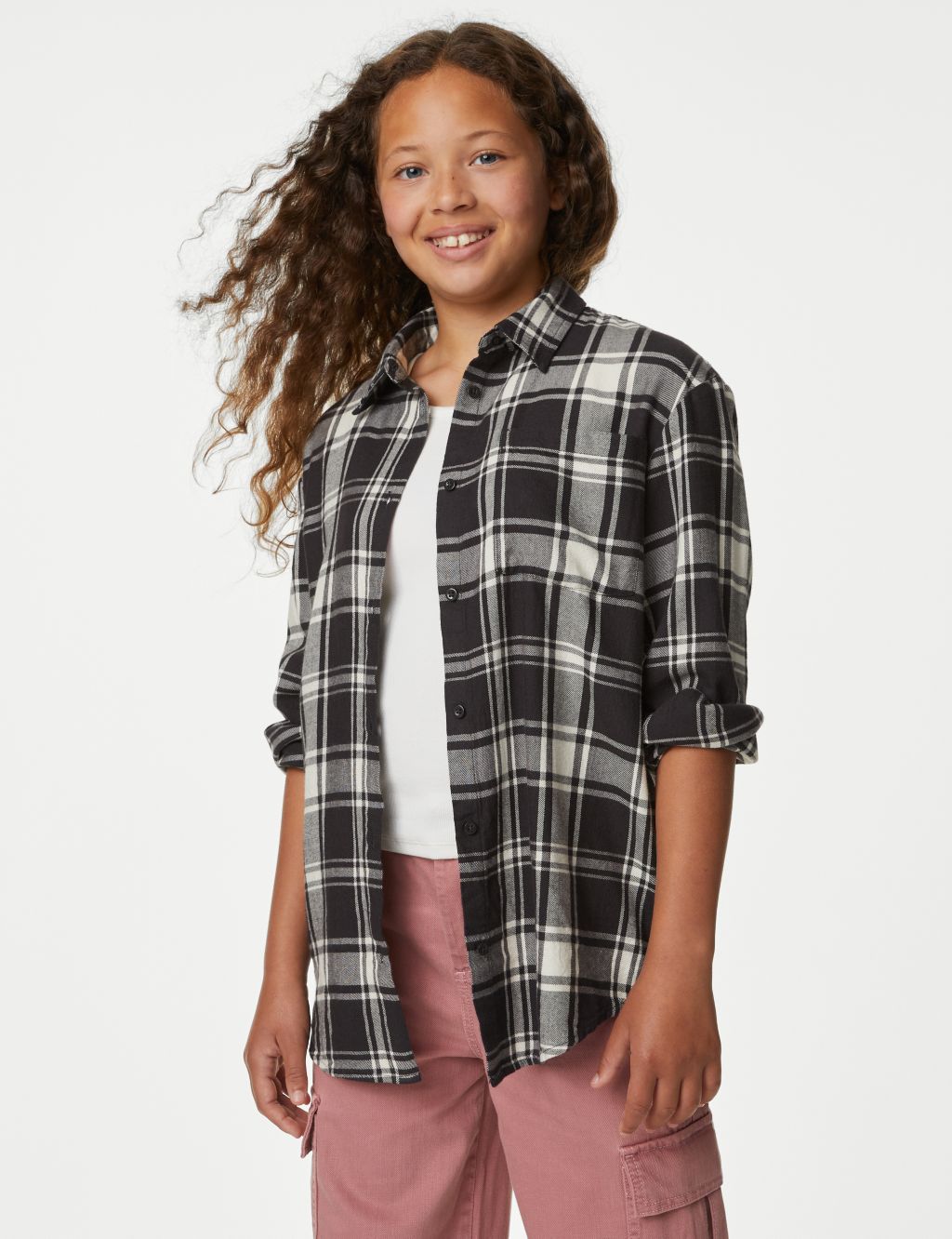 Cotton Rich Checked Shirt (6-16 Yrs) image 3