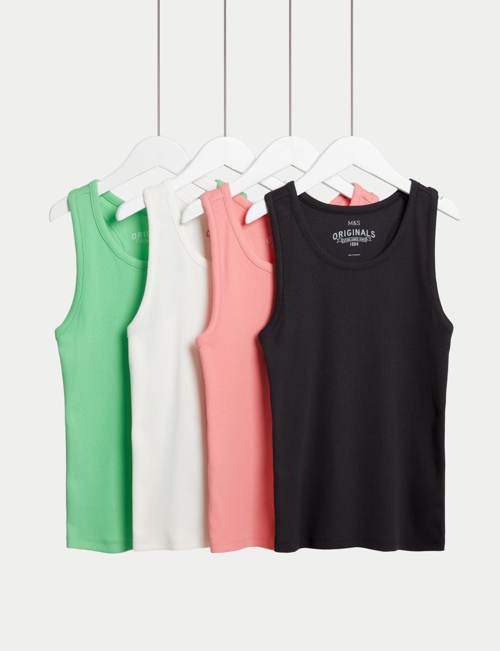 4pk Cotton Rich Vests (6-16 Yrs)