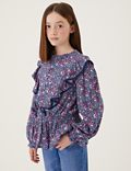 Floral Frill Blouse (6-16 Yrs)