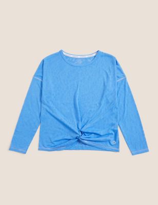 M&S Goodmove Girls Knot Front Sports Top (6-16 Yrs)