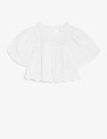 Pure Cotton Broderie Blouse