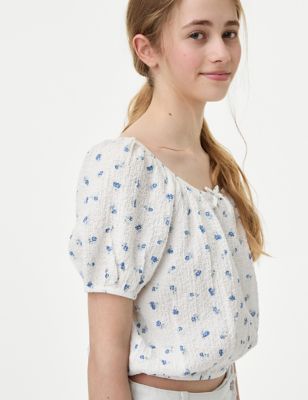 Cotton Rich Patterned Top (6-16 Yrs)