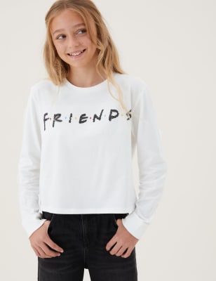 

M&S Collection Top de Friends™ con lentejuelas 100% algodón (6-16 años) - White Mix, White Mix