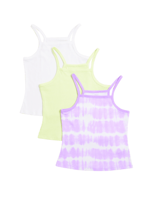 

Girls M&S Collection 3pk Cotton Rich Tie Dye Vests (6-16 Yrs) - Multi, Multi