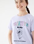 Pure Cotton Positive Mind Slogan T-Shirt (6-16 Yrs)