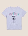 T-Shirt aus reiner Baumwolle mit Schriftzug „Positive Mind“ (6–16 J.)