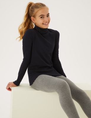 

M&S Collection Oberteil mit Polokragen und hohem Baumwollanteil (6-16 J.) - Black, Black