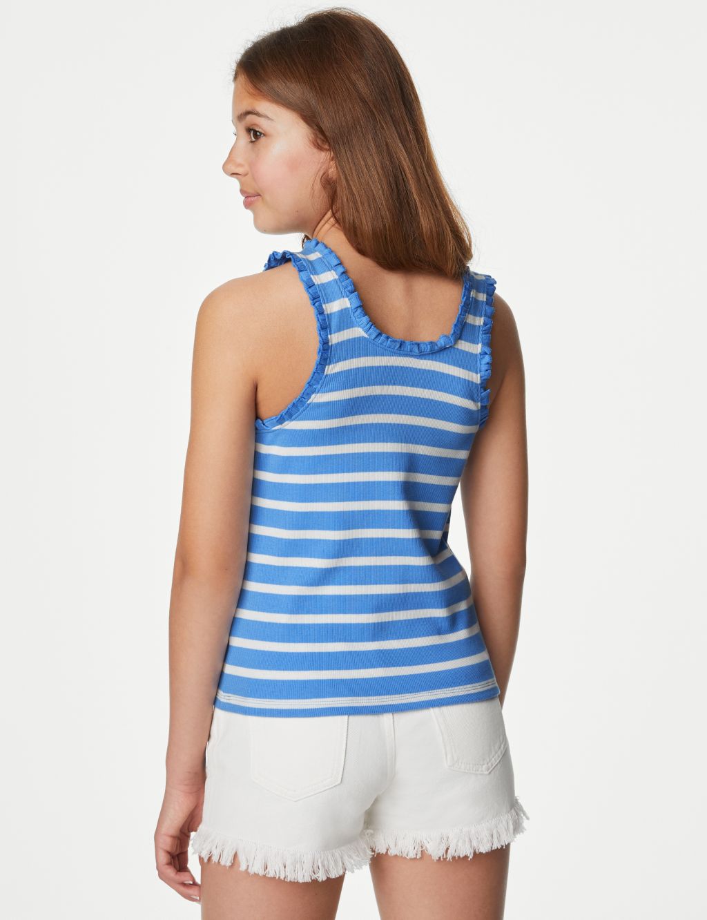 Cotton Rich Striped Vest (6-16 Yrs) image 3
