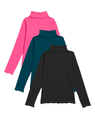 

M&S Collection Pack de 3 tops de algodón (6-16 años) - Multi, Multi