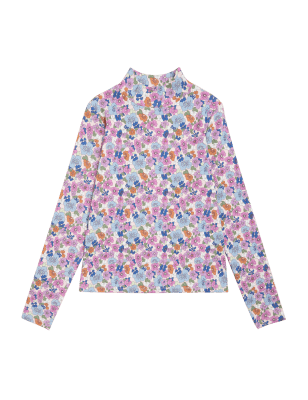 

M&S Collection Oberteil mit hohem Baumwollanteil und Blumenmuster (6-16 J.) - Multi, Multi