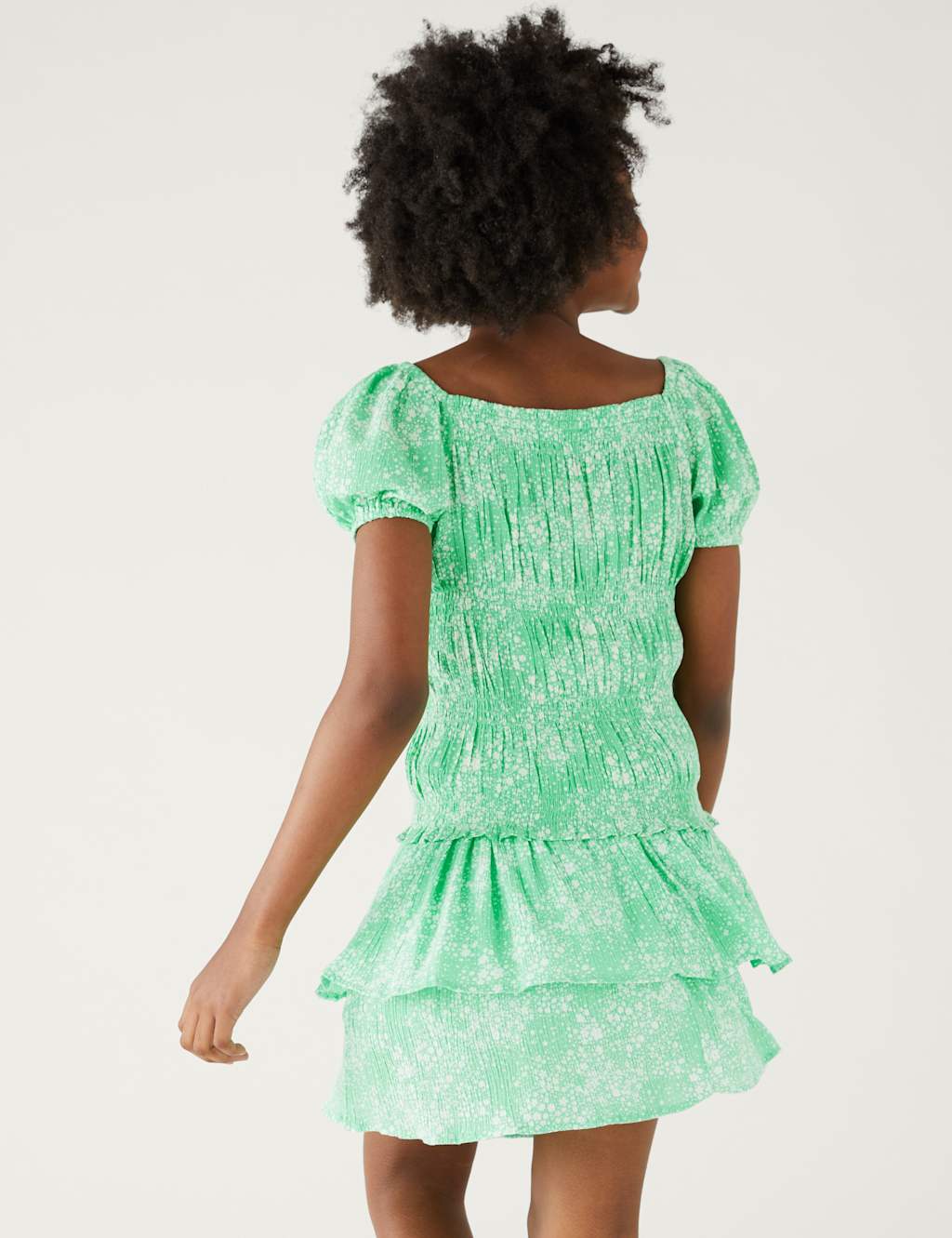 Shirred Floral Top (6-16 Yrs) image 3