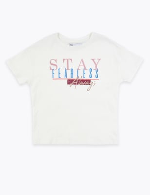 &Beta;&alpha;&mu;&beta;&alpha;&kappa;&epsilon;&rho;ό t-shirt "Stay Fearless Always" (3-16 &epsilon;&tau;ώ&nu;)