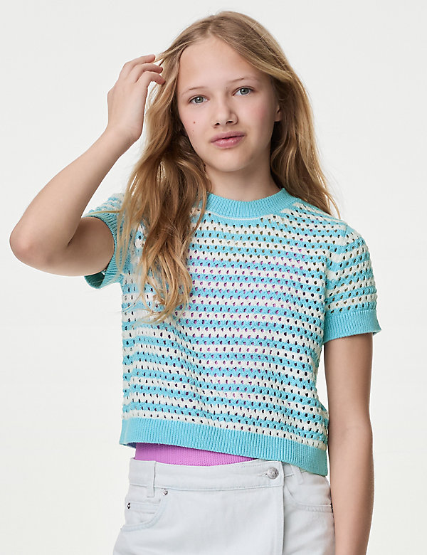 Pure Cotton Knitted Top (6-16 Yrs) - BE