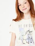 Cotton Reversible Sequin Unicorn T-Shirt (6-16 Yrs)
