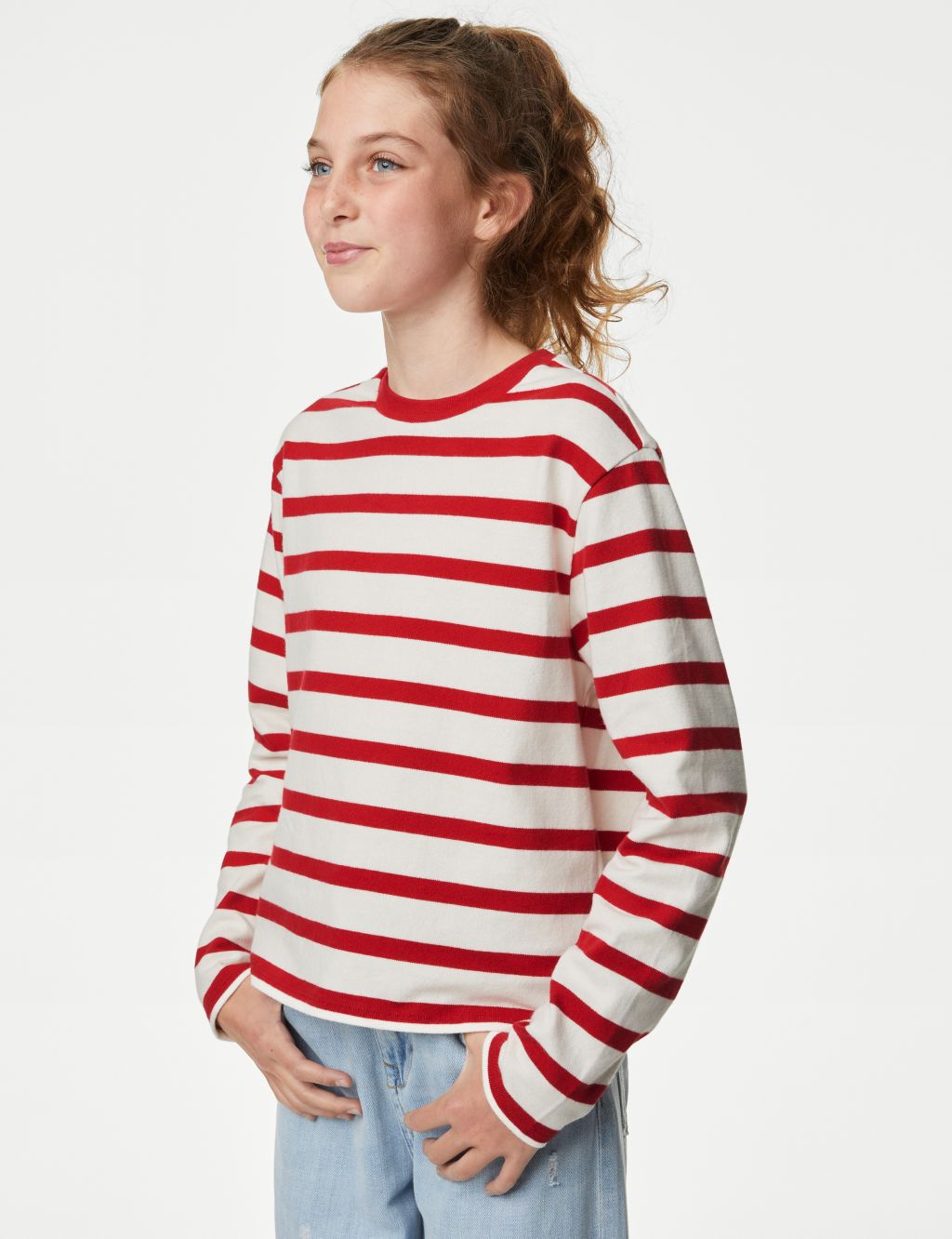 Pure Cotton Striped Top (6-16 Yrs) image 3