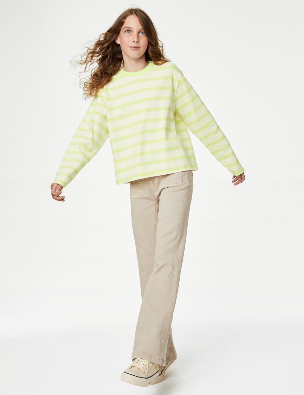 Pure Cotton Striped Top (6-16 Yrs) image 3