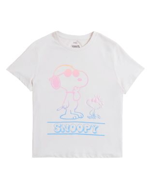 

Girls M&S Collection Pure Cotton Snoopy™ T-Shirt (6-16 Yrs) - Cream, Cream