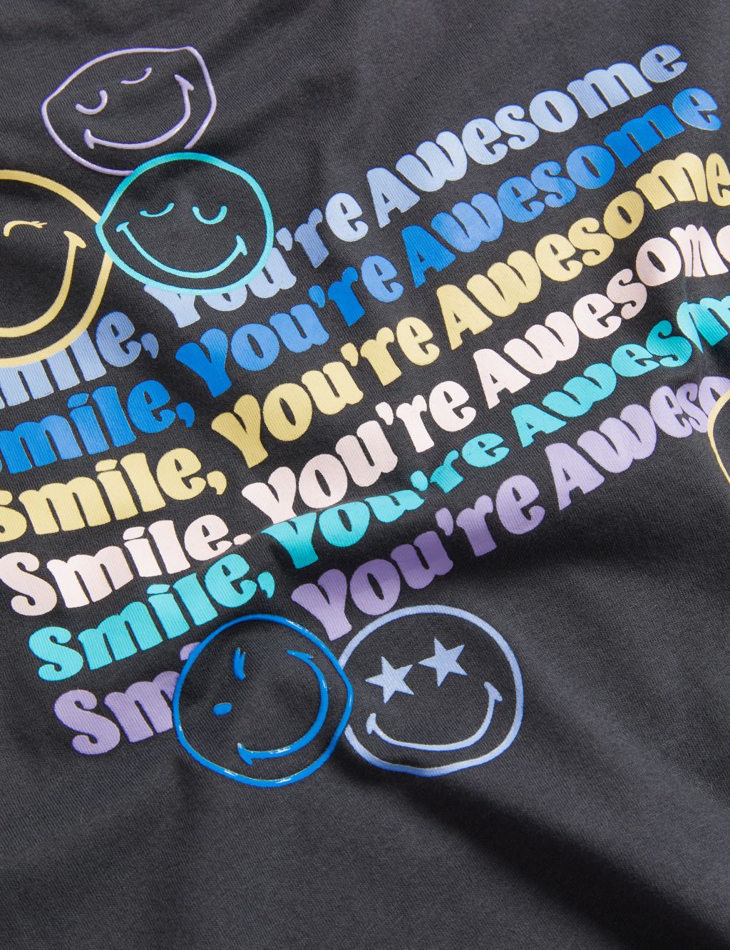 Pure Cotton SmileyWorld® Slogan T-Shirt (6-16 Yrs) image 4