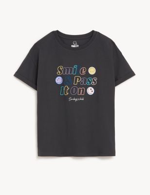 Pure Cotton SmileyWorld® Slogan T-Shirt