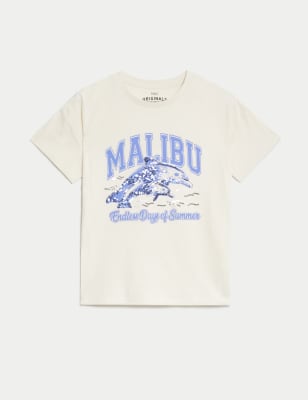 Pure Cotton Sequin Dolphin T-Shirt (6-16 Yrs)